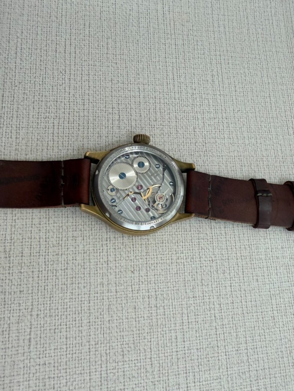 STEINHART Pilot Nav B-Uhr MANUAL WIND ETA 6497 Stainless Steel 44mm Bronze Watch - Picture 6 of 11
